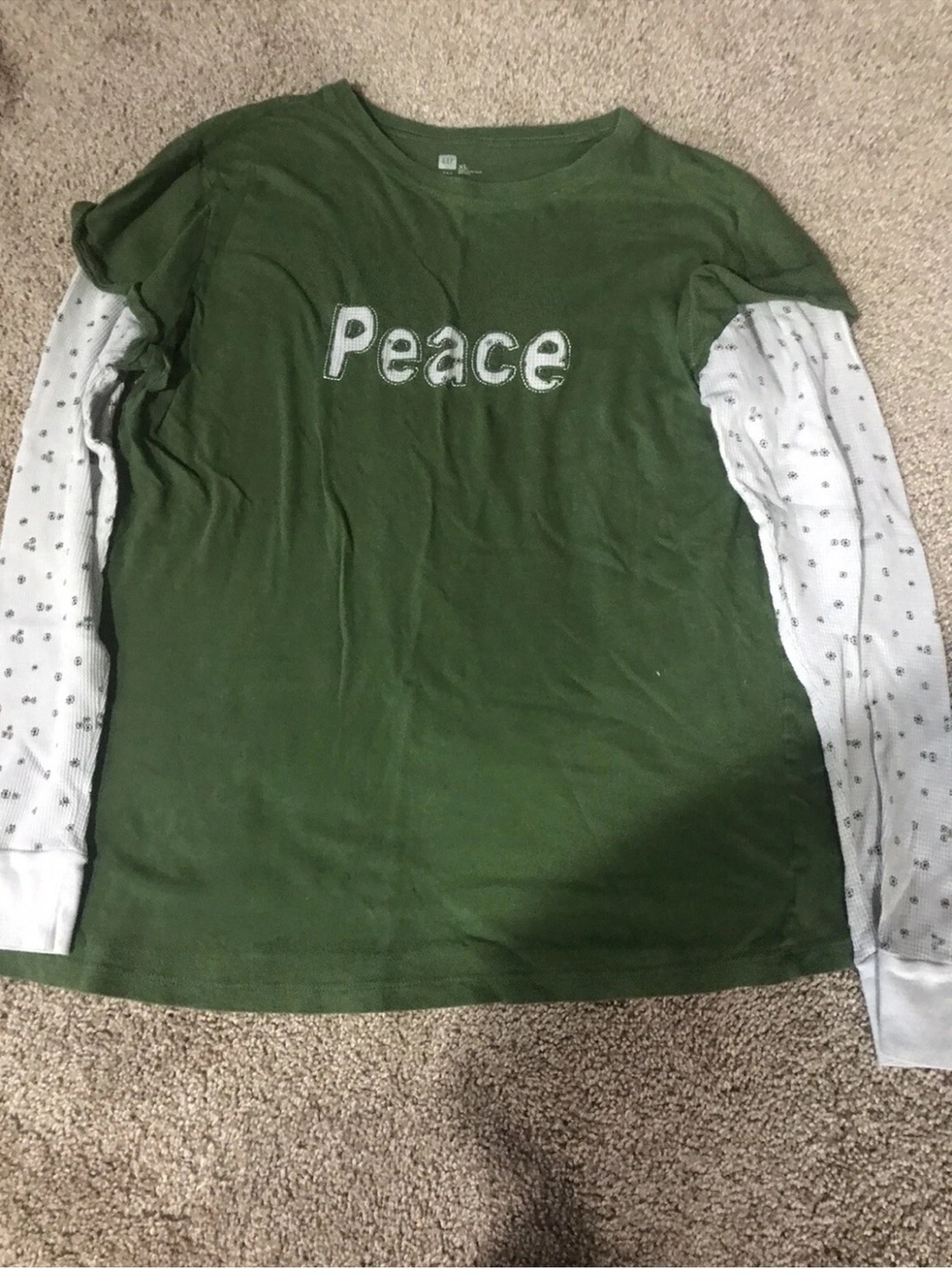 Gap XL Green Long Sleeves